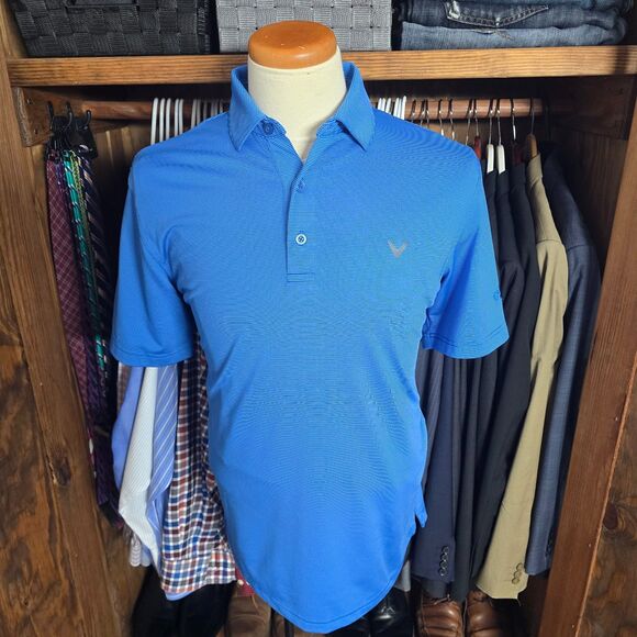 Callaway Opti-Dri Men's Performance Blue Golf Polo M - Picture 1 of 11
